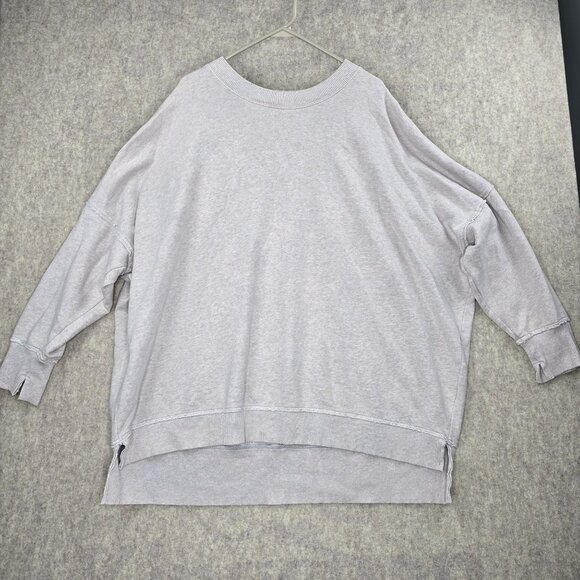 Oversized Creme Cotton Blend Pullover Sweater - Picture 1 of 6